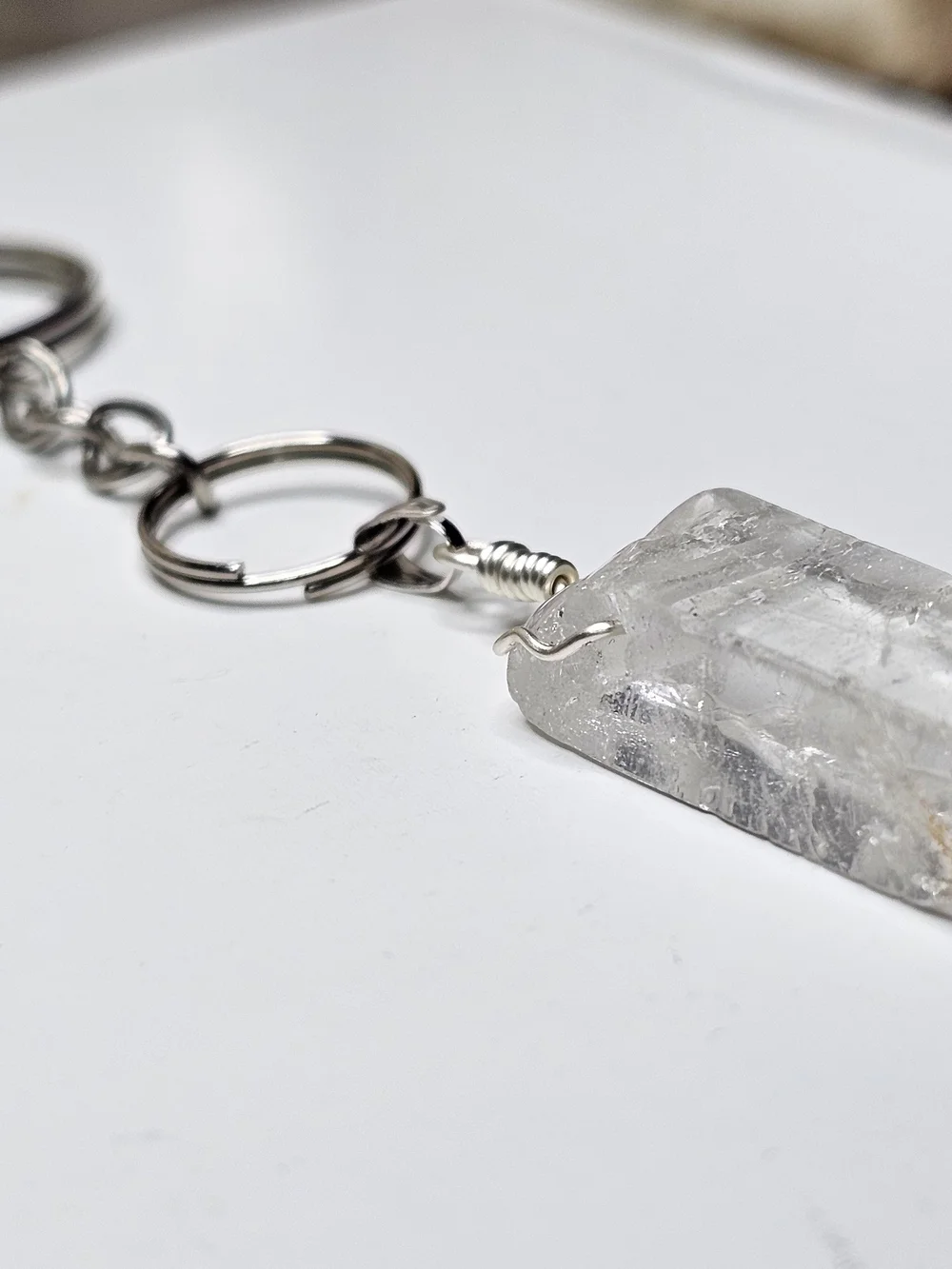 Crystal Keychain Key & Card Holder - Clear